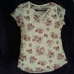 Floral Short Sleeve Blouse